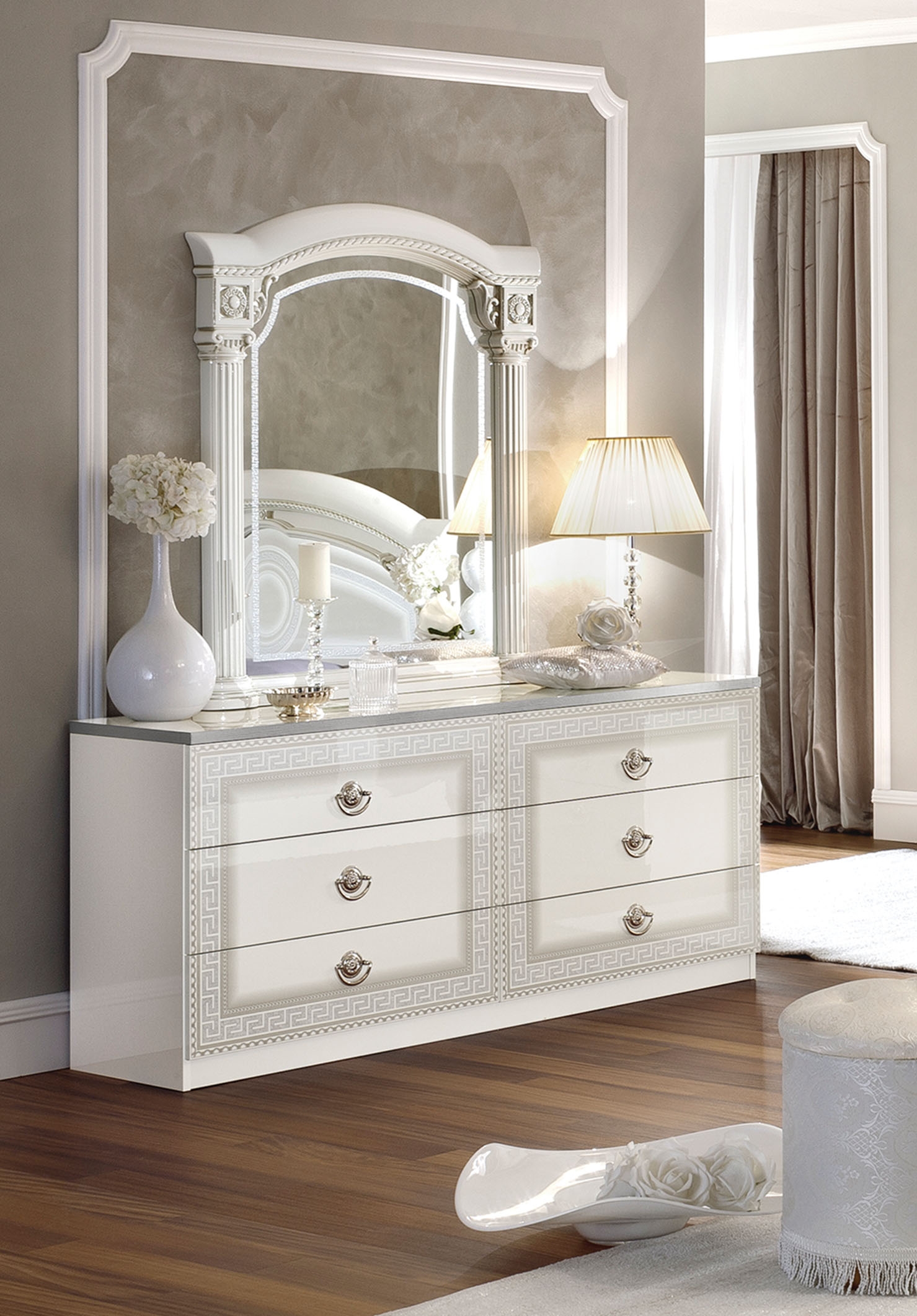 Aida Wood Veneer Double Dresser