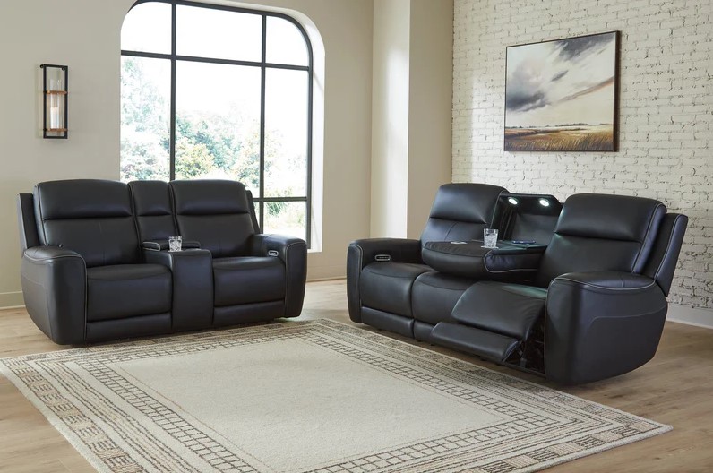5Z-Comfort Leather/PVC Power Reclining Living Room Set