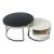 Timeless Glass Top Storage Nesting Coffee Table with Acrylic Legs & Stainless Steel Base