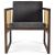 Cube Wood Wicker Lounge Armchair