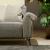 Leggiadro Fabric/Leather L-Shape Sectional Sofa w/Recliner & Small Chaise