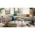Boston Fabric/Leather L-Shaped Sectional Sofa