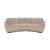 Carter Fabric/Leather Curved Sofa