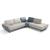 Pegaso 3-Piece Modular Leather L-Shape Sectional Sofa