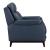 Rawling Manual Push Back Leather/Wood Recliner