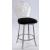 404 Laser Cut Back Memory Back Swivel Microfiber Counter Stool
