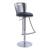406 Metal-Back Adjustable Height Swivel PU Stool