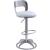 408 Oval Metal-Back Adjustable Height Swivel PU Stool
