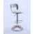 408 Oval Metal-Back Adjustable Height Swivel PU Stool