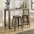 Maya Rectangular Wood/Metal Counter Height Console Table w/2 Stools