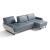 Pegaso 2-Piece Modular Leather Sectional Sofa