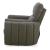 Reilly Triple Power Leather/Wood Swivel Recliner
