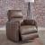 Reilly Triple Power Leather/Wood Swivel Recliner