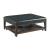 Hidden Treasures Rectangular Leatherette/Wood Cocktail Ottoman