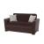 Alfa Fabric/PU Storage Sleeper Loveseat