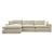 Elyza Fabric L-Shaped 3-Piece Left Arm Sectional Sofa w/Chaise