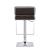 Alameda Adjustable Leatherette Bar Stool with Chrome Base