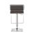 Alameda Adjustable Leatherette Bar Stool with Chrome Base