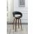 Zion Leatherette Swivel Bar Stool with Walnut Base