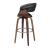Zion Leatherette Swivel Bar Stool with Walnut Base