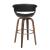 Zion Leatherette Swivel Bar Stool with Walnut Base