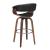 Zion Leatherette Swivel Bar Stool with Walnut Base