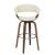 Zion Leatherette Swivel Bar Stool with Walnut Base