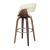 Zion Leatherette Swivel Bar Stool with Walnut Base