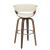 Zion Leatherette Swivel Bar Stool with Walnut Base