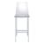 Juelia Acrylic Bar Stools with Chrome Legs