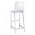 Juelia Acrylic Bar Stools with Chrome Legs