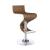 Covina Adjustable Wood Veneer Bar Stool with Chrome Base