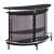 Amarillo Rounded 2-Tier Glass Top Bar Unit