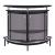 Amarillo Rounded 2-Tier Glass Top Bar Unit