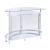 Amarillo Rounded 2-Tier Glass Top Bar Unit