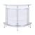 Amarillo Rounded 2-Tier Glass Top Bar Unit
