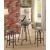 Bartlett Adjustable Swivel Wood Veneer Bar Table with Metal Base