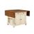 Slater 2-Drawer Wood Veneer Kitchen Island with Drop Leaves