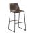 Michelle Leatherette Armless Bar Stool with Metal Base