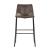 Michelle Leatherette Armless Bar Stool with Metal Base