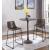 Michelle Leatherette Armless Bar Stool with Metal Base