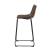 Michelle Leatherette Armless Bar Stool with Metal Base