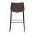 Michelle Leatherette Armless Bar Stool with Metal Base