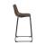 Michelle Leatherette Armless Bar Stool with Metal Base