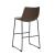 Michelle Leatherette Armless Bar Stool with Metal Base