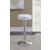 Ramses Leatherette Adjustable Bar Stool with Chrome Base