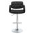 Brandi Leatherette Adjustable Height Bar Stool with Chrome Base 