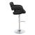 Brandi Leatherette Adjustable Height Bar Stool with Chrome Base 