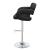 Brandi Leatherette Adjustable Height Bar Stool with Chrome Base 
