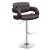 Brandi Leatherette Adjustable Height Bar Stool with Chrome Base 
